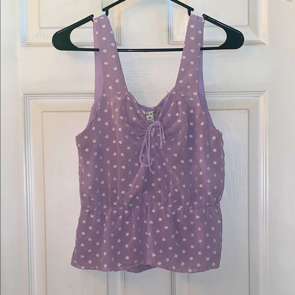 Miami Lavender Floral Tank Top - Picture 3 of 10